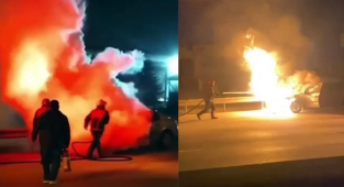 Seyir Halindeki Otomobil Alev Alev Yandı