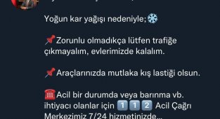 Vali Kaldırım uyardı: "Zorunlu olmadıkça trafiğe çıkmayalım"