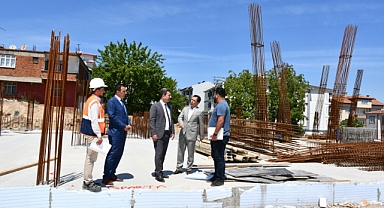 Müdür Savaşçı Yeni Okul İnşaatını Yerinde İnceledi