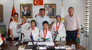 Başkan Gündoğdu Minik Sporcuları Ağırladı