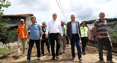 Başkan Yüce Sel Afetinin Yaşandığı Kocaali’de İncelemelerde Bulundu