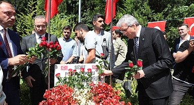 Başkan Yüce Şehit Serdar Gökbayrak'ın Kabrini Ziyaret Etti