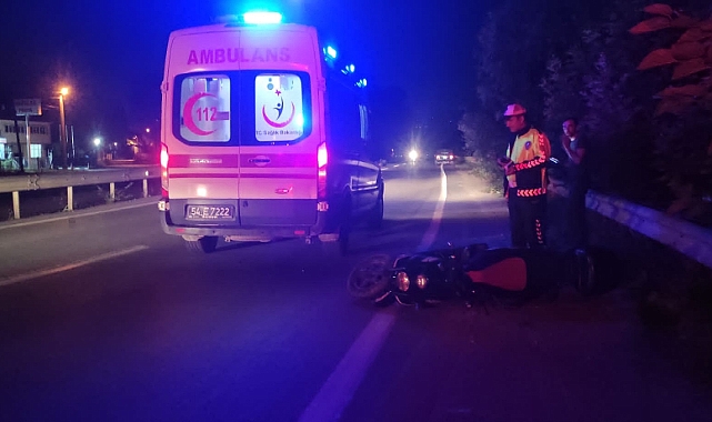 Tır Motosiklete Çarptı: 1 Yaralı