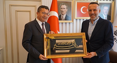 Bakan Yardımcısı Veysel Tiryaki, Başkan Tever'i Ziyaret Etti