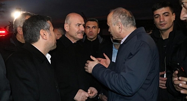 Bakan Soylu Deprem Bölgesinde İncelemelerde Bulundu