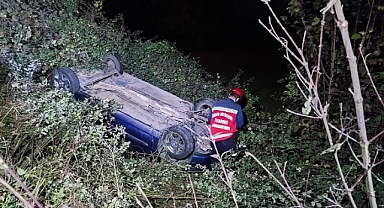 Karasu'da Feci Kaza: Otomobil Takla Attı