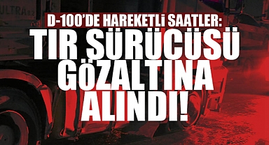 D-100 Karayolunda Hareketli Saatler! Tır Sürücüsü Gözaltına Alındı