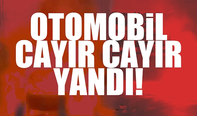 Erenler'de Panik Anları: Otomobil Cayır Cayır Yandı