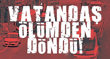 Park Halindeki Kamyona Çarptı! Kaldırımda Yürüyen Vatandaş Ölümden Döndü