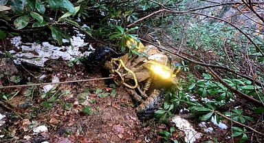 ATV Sürücüsü Yoldan Çıkarak Metrelerce Yükseklikten Uçuruma Yuvarlandı