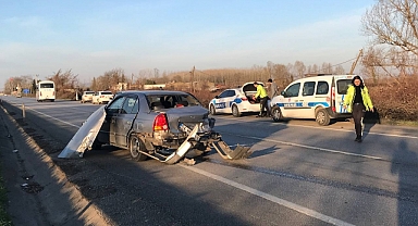 D-100'de Trafik Kazası!