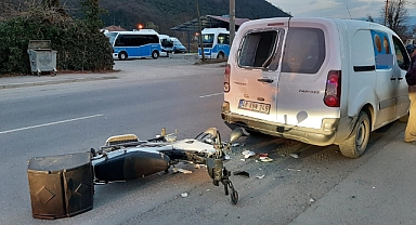 Otomobil ile Motosiklet Çarpıştı: 1 Yaralı