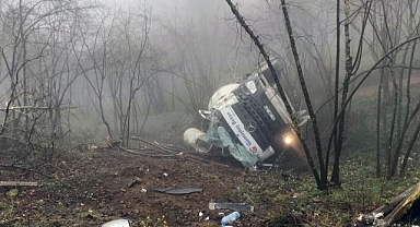 Beton Mikseri Fındık Bahçesine Yuvarlandı: 1 Yaralı