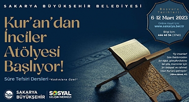 SGM’den Kadınlara Yönelik Atölye; Kur’an’dan İnciler Atölyesine Kayıtlar Başladı