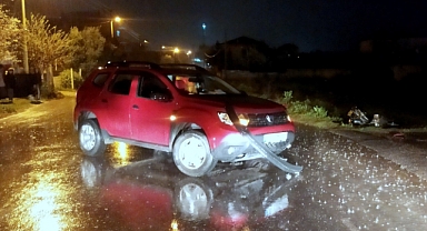 Otomobil ile Motosiklet Çarpıştı: 1 Yaralı