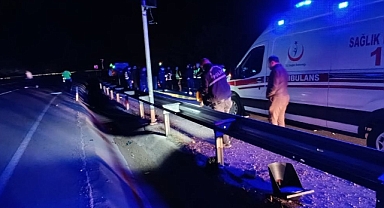 Bariyer Ve Aydınlatma Direğine Çarpan Motorsiklet Sürücüsü Hayatını Kaybetti