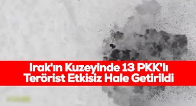 Irak'ın Kuzeyinde 13 PKK'lı Terörist Etkisiz Hale Getirildi