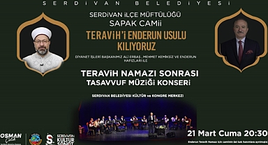 Serdivan’da Prof. Dr. Ali Erbaş ile Enderun Usulü Teravih Namazı