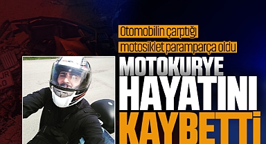 Serdivan'da Otomobilin Çarptığı Motosiklet Paramparça Oldu: Motokurye Hayatını Kaybetti