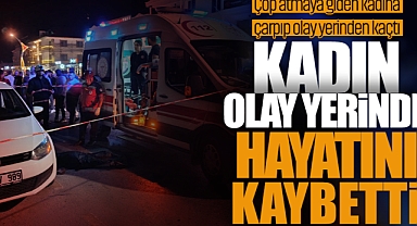 Çöp Atmaya Giden Kadına Çarpıp Olay Yerinden Kaçtı