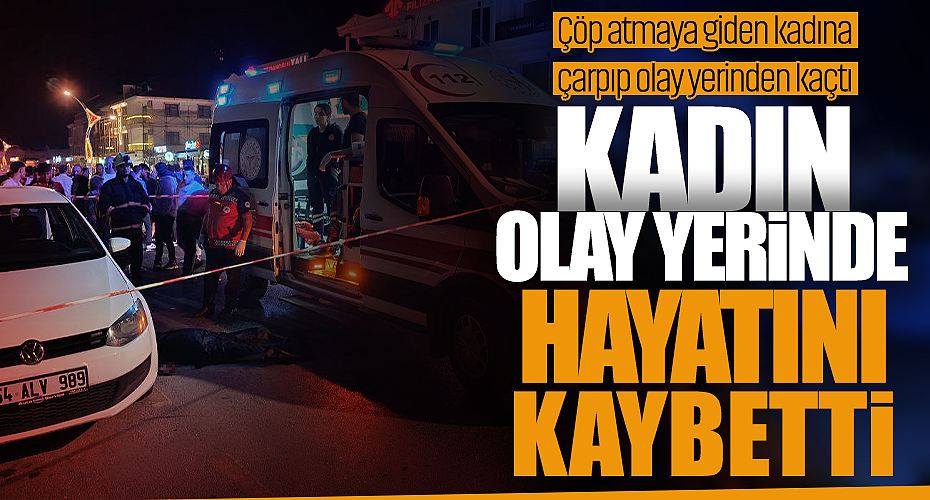 Çöp Atmaya Giden Kadına Çarpıp Olay Yerinden Kaçtı