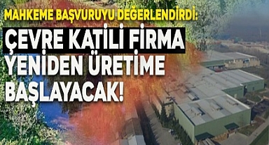 Mahkeme Başvuruyu Değerlendirdi: Çevre Katili Firma Yeniden Üretime Başlayacak!