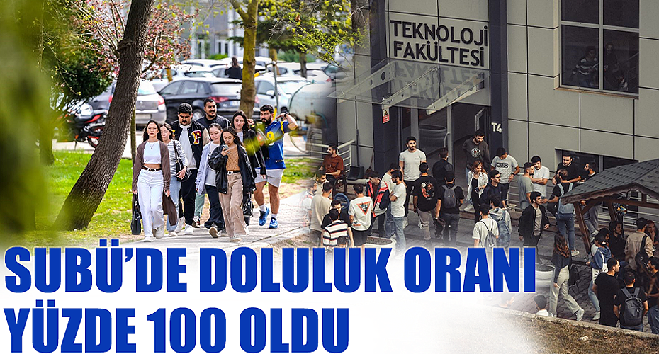 SUBÜ’de Doluluk Oranı Yüzde 100 Oldu