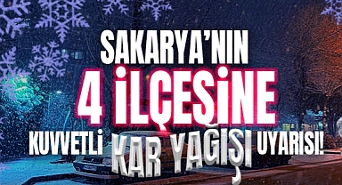 Sakarya’nın 4 İlçesine Kuvvetli Kar Yağışı Uyarısı