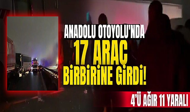 16 Araç Birbirine Girdi, 4 Ağır Yaralı