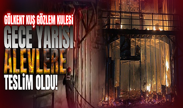 Gölkent Kuş Gözlem Kulesi Gece Yarısı Alevlere Teslim Oldu