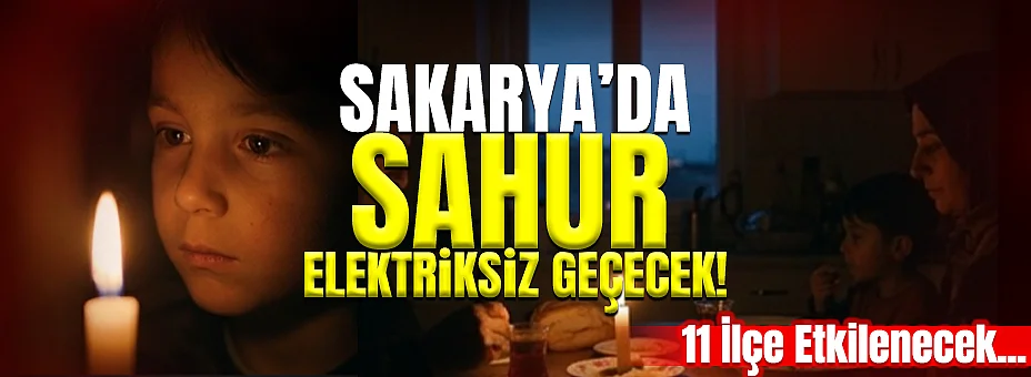 Sahur Elektriksiz Geçecek!