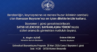 SATSO Bayramlaşma Töreni Cuma Günü Gerçekleştirilecek