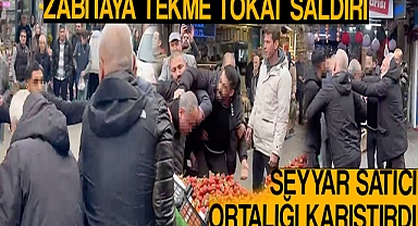 Zabıtaya Tekme Tokat Saldırı
