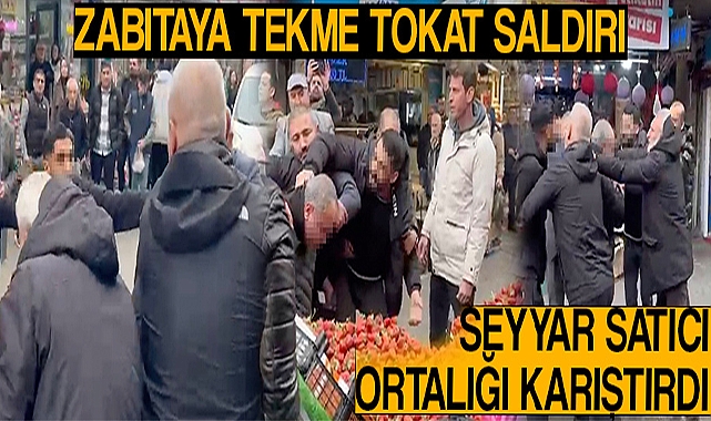 Zabıtaya Tekme Tokat Saldırı