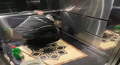 Önce Pizzayı Yedi, Ardından Asansöre Tuvaletini Yaptı: Gözaltına Alındı
