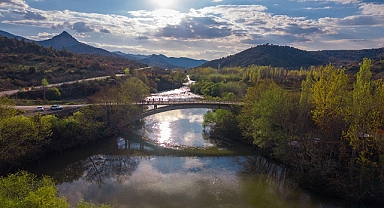 Sakarya Nehri'nin Eşsiz Manzarası Havadan Görüntülendi