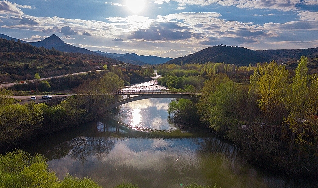 Sakarya Nehri'nin Eşsiz Manzarası Havadan Görüntülendi