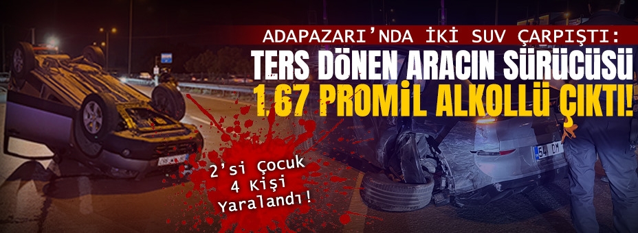 Alkollü Sürücünün Karıştığı Kazada 4 Kişi Yaralandı
