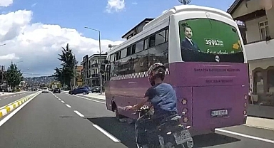 Plakasız Motosikletli Trafikte Tehlike Saçtı