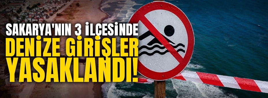 Sakarya'nın 3 İlçesinde Denize Girişler Yasaklandı