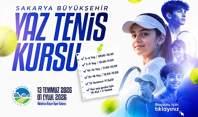 Yaz Spor Okulları’nda Tenis Kursları Başlıyor